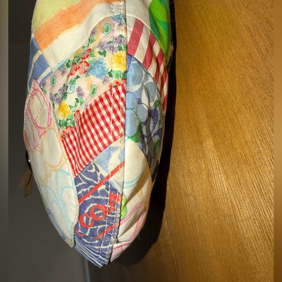 Coach Patchwork Soho Hobo Shoulder Bag Multicolor Canvas Leather Trim - Picture 10 of 16